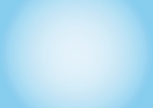 Sky blue gradient background. Soft, plain, light blue and white radial smooth wallpaper. Vector illustration design. EPS 10.