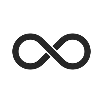 Infinity symbol icon isolated on white background vector