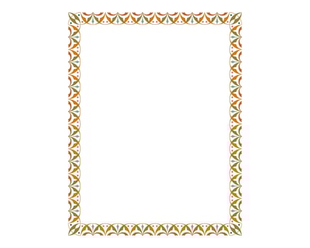 Decorative wedding frame, antique museum picture border or deco divider. Isolated icon. vector Free Vector