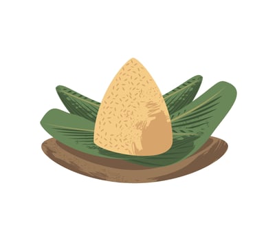 zongzi on dish vector
