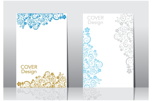 Arabic frame border cover design, islamic book cover vector