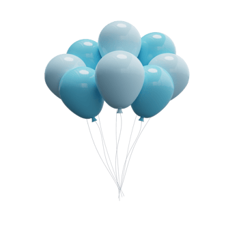 3d balloons. 3d rendering. png