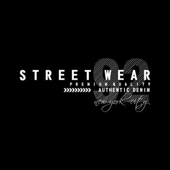 vector street wear lettering typography design