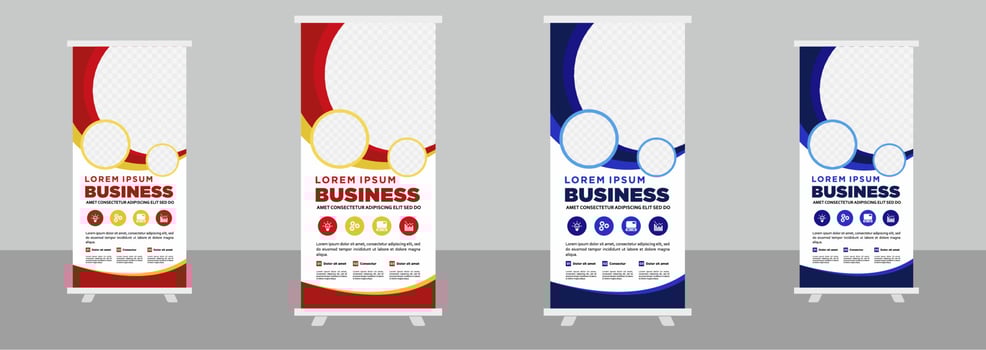 Corporate business roll up stand banner design template vector