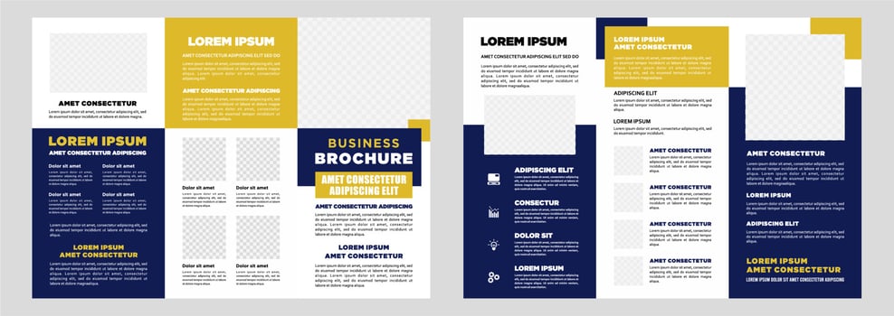 Minimalist business digital marketing trifold brochure template vector