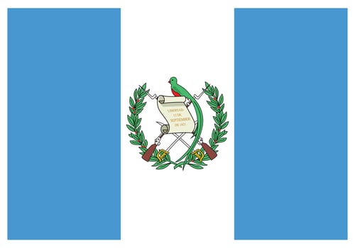 National flag of Guatemala - Flat color icon. vector