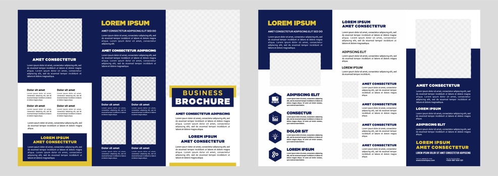 Minimalist business digital marketing trifold brochure template vector