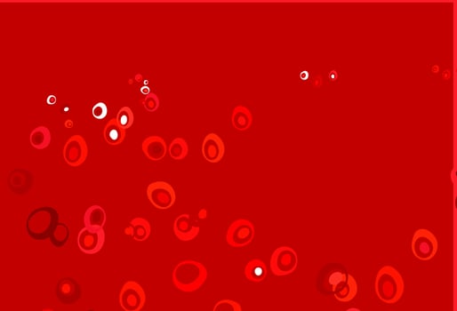 Light Red vector background with bubbles.