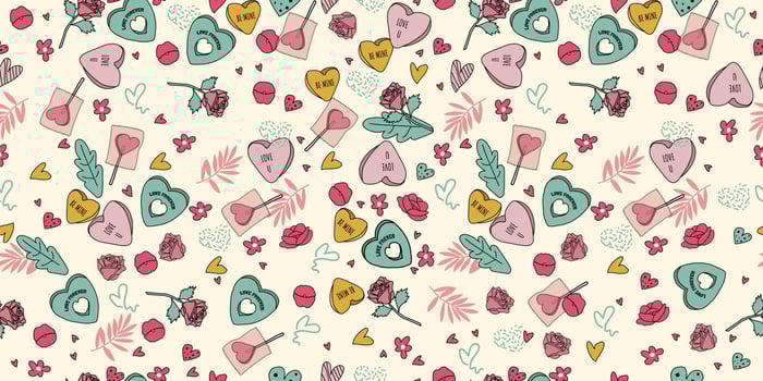 esoteric valentines day pattern vector