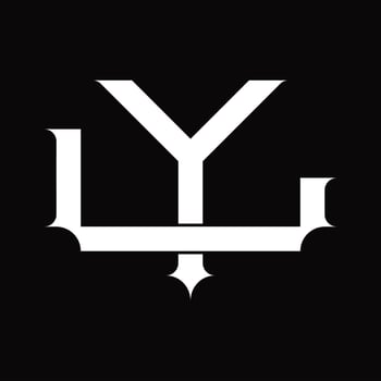 LY Logo monogram with vintage overlapping linked style design template vector