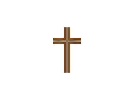 Christian cross icon vector illustration on white background