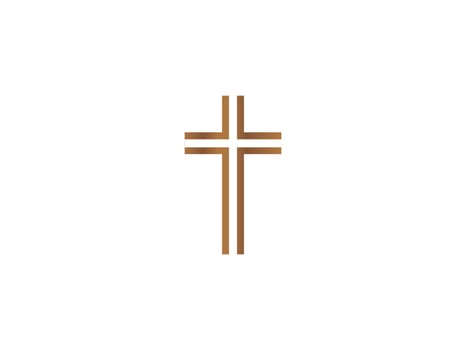 Christian cross icon vector illustration on white background