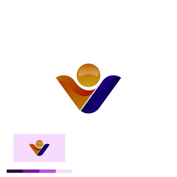 Partnership logo design illustration, youth human logo, Scholarship Foundation logo, Young Community, Youth Center, Study Activities, Youth Collaboration in flat colors vector