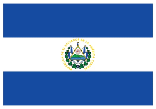National flag of Salvador - Flat color icon. vector