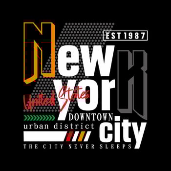 vector new york city text typography design