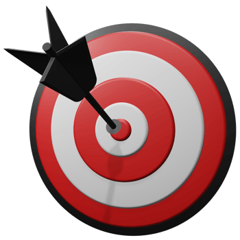 icon shoot target with arrow png