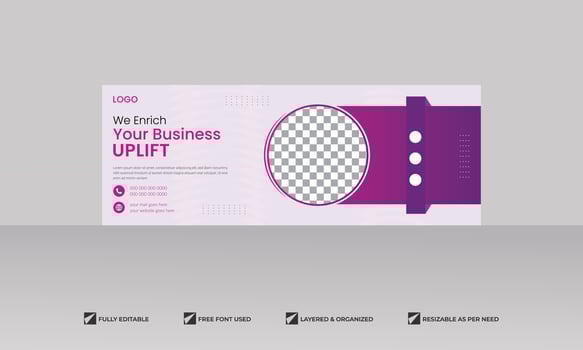 social media cover vector templates fully editable, advertising design, social media banner post, Business conference, webinar cover layout