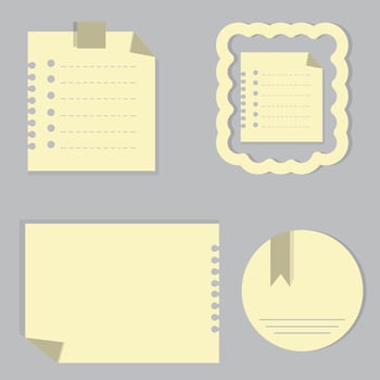 Vector Realistic Handmade Torn Paper, Torn Transparent Elements Set Design, Torn Note Paper Banners Illustration