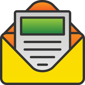 E Newsletter Vector Icon Design
