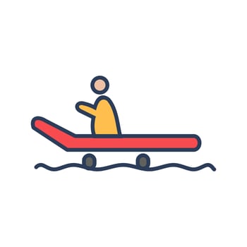 Riding Sled Vector Icon