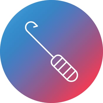 Dehooker Line Gradient Circle Background Icon vector