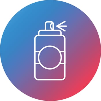 Insect Repellent Line Gradient Circle Background Icon vector