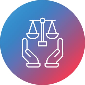 Plea Line Gradient Circle Background Icon vector