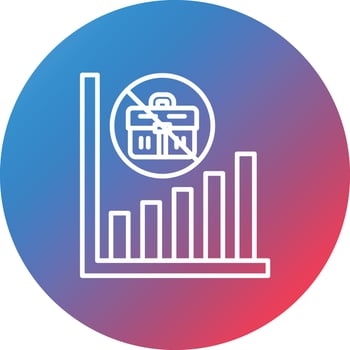 Unemployment Line Gradient Circle Background Icon vector