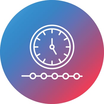 Timeline Line Gradient Circle Background Icon vector