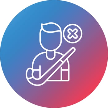 Hooking Line Gradient Circle Background Icon vector