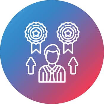 Potential Line Gradient Circle Background Icon vector
