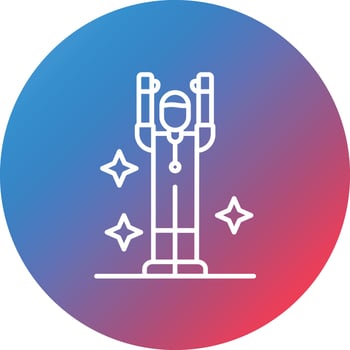 Stress Relief Line Gradient Circle Background Icon vector