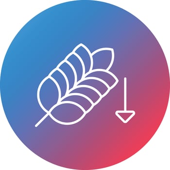 Low Carb Diet Line Gradient Circle Background Icon vector