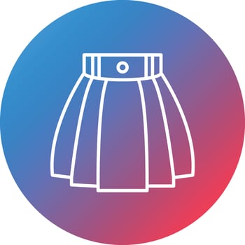 Fashion Trend Line Gradient Circle Background Icon vector