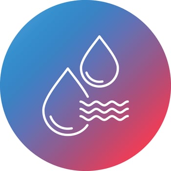 Air Drying Line Gradient Circle Background Icon vector