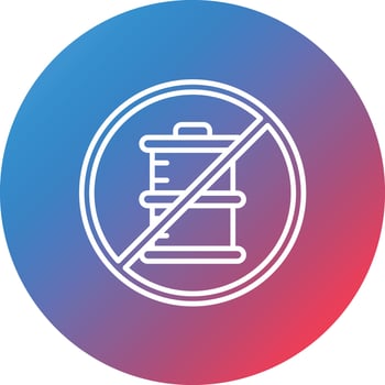 No Fossil Fuels Line Gradient Circle Background Icon vector