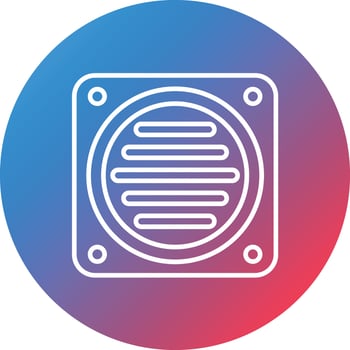 Drain Line Gradient Circle Background Icon vector
