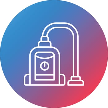 Vacuum Cleaner Line Gradient Circle Background Icon vector