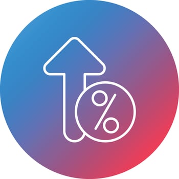 Margin Line Gradient Circle Background Icon vector