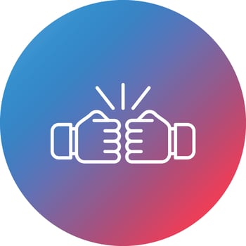 Bumping Line Gradient Circle Background Icon vector