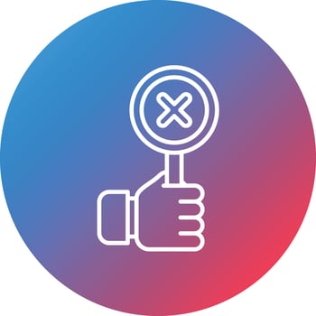 Strike Line Gradient Circle Background Icon vector