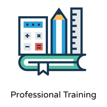 Trendy Professional Training vector