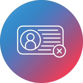 Right To Be Forgotten Line Gradient Circle Background Icon vector