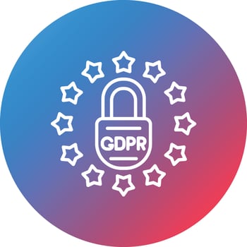 Gdpr Lawsuit Line Gradient Circle Background Icon vector