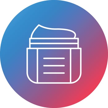 Cream Line Gradient Circle Background Icon vector