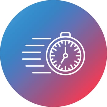 Speed Line Gradient Circle Background Icon vector