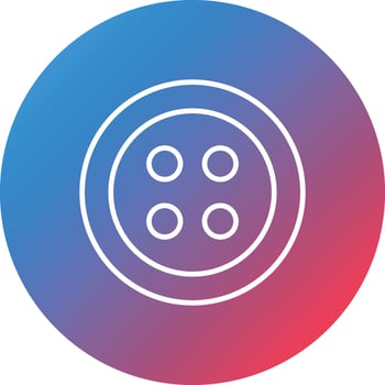 Clothing Button Line Gradient Circle Background Icon vector