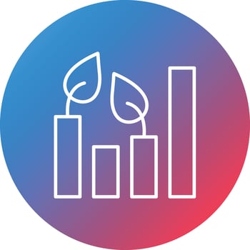 Economic Disparities Line Gradient Circle Background Icon vector