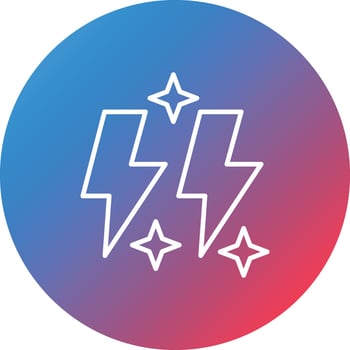 Lighting Line Gradient Circle Background Icon vector