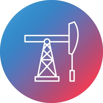 Fossil Fuels Line Gradient Circle Background Icon vector
